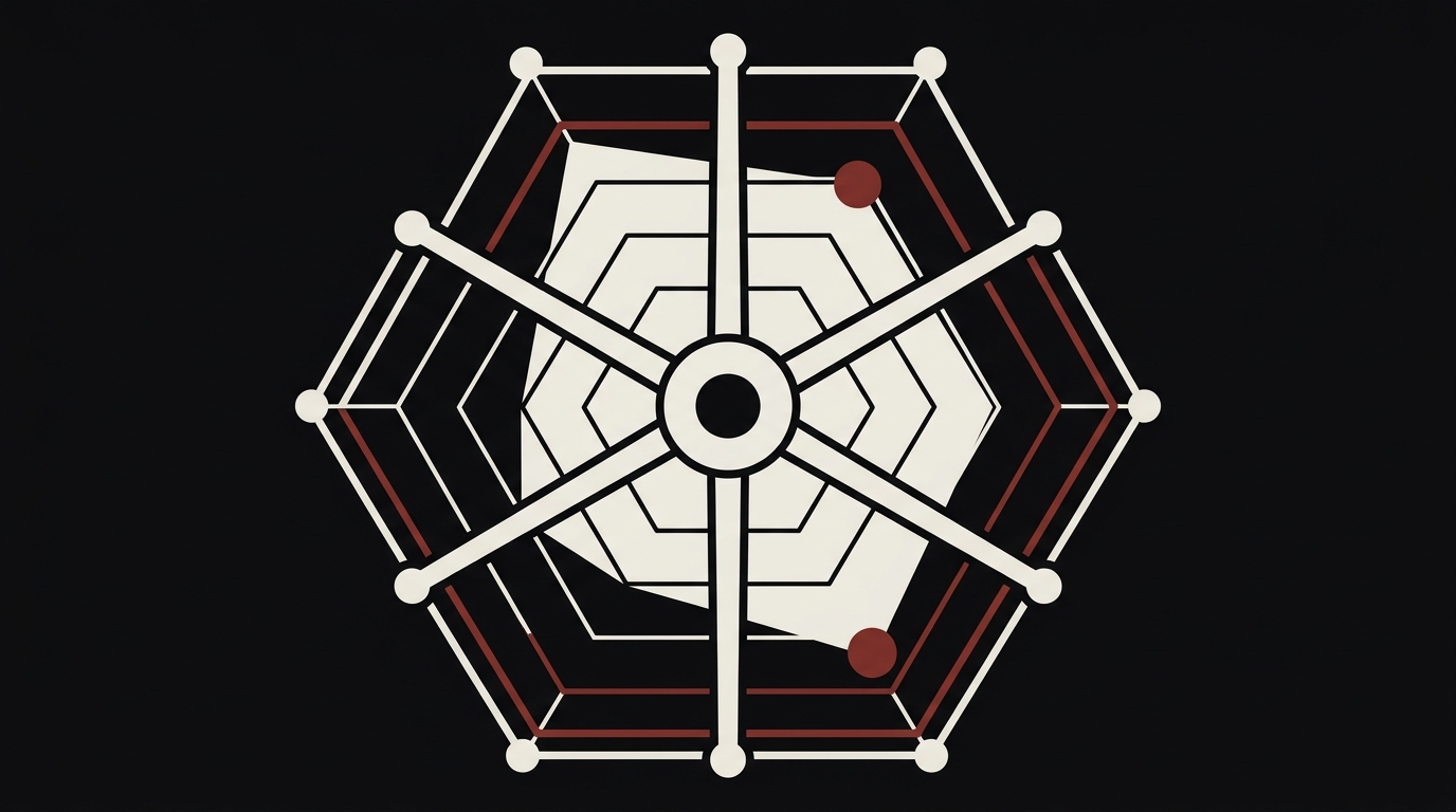 System diagram: a six-axis radar gauge with a plotted measurement and a threshold ring