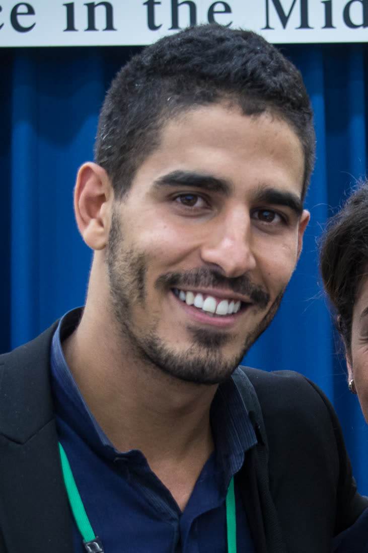 Ahmed Shihab-Eldin speaking in 2014