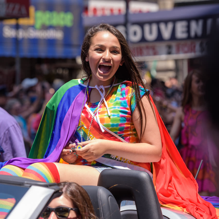 Jazz Jennings at the 2016 NYC Pride Parade